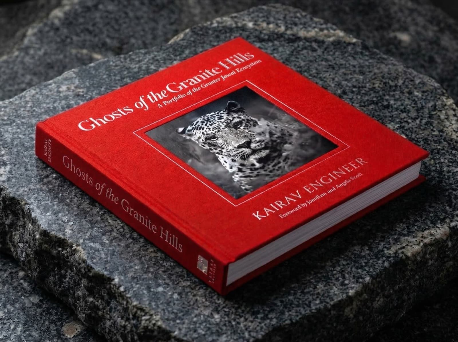 Ghosts of the Granite Hills red clothbound collector's photobook on granite stone